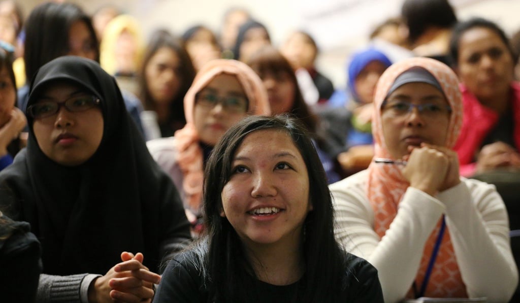 Erwiana attends the film premiere of Erwiana: Justice for ALL at City University in Kowloon Tong in March 2016. Photo: Felix Wong