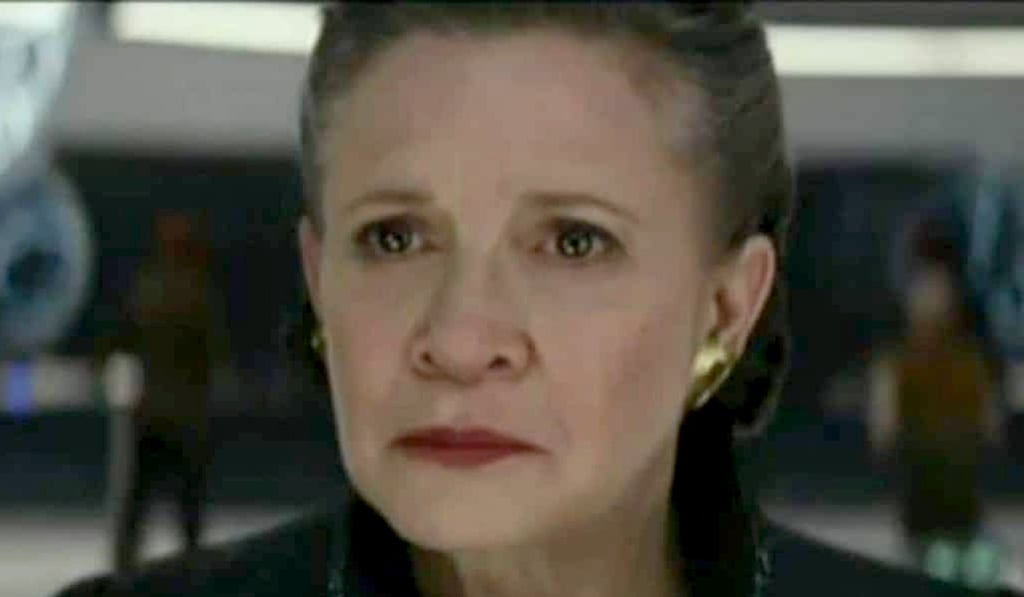 Carrie Fisher as Leia in Star Wars: The Last Jedi. Photo: Disney-Lucasfilm