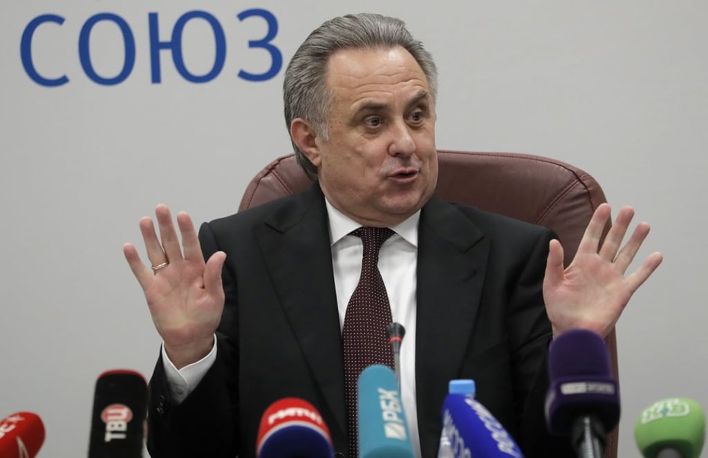 Mutko attends a news conference after an executive committee meeting of the Russian Football Federation in Moscow. Photo: EPA