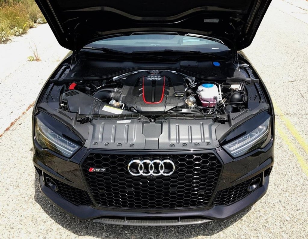 Under the hood of the RS7 Performance: Photo: Bryan Logan/Business Insider