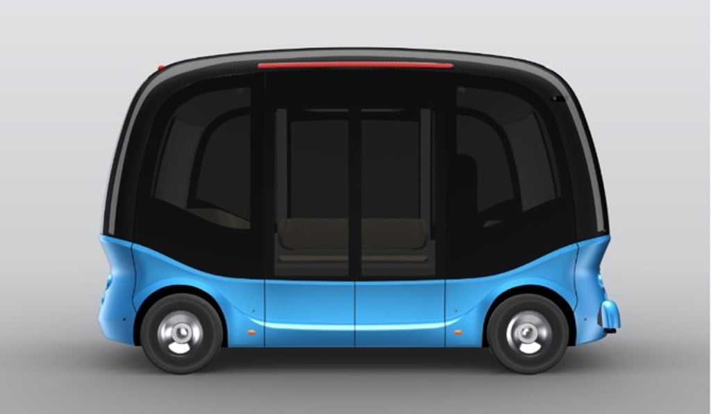 The self-driving bus co-developed by Baidu and King Long is set to start production in July next year. Photo: SCMP