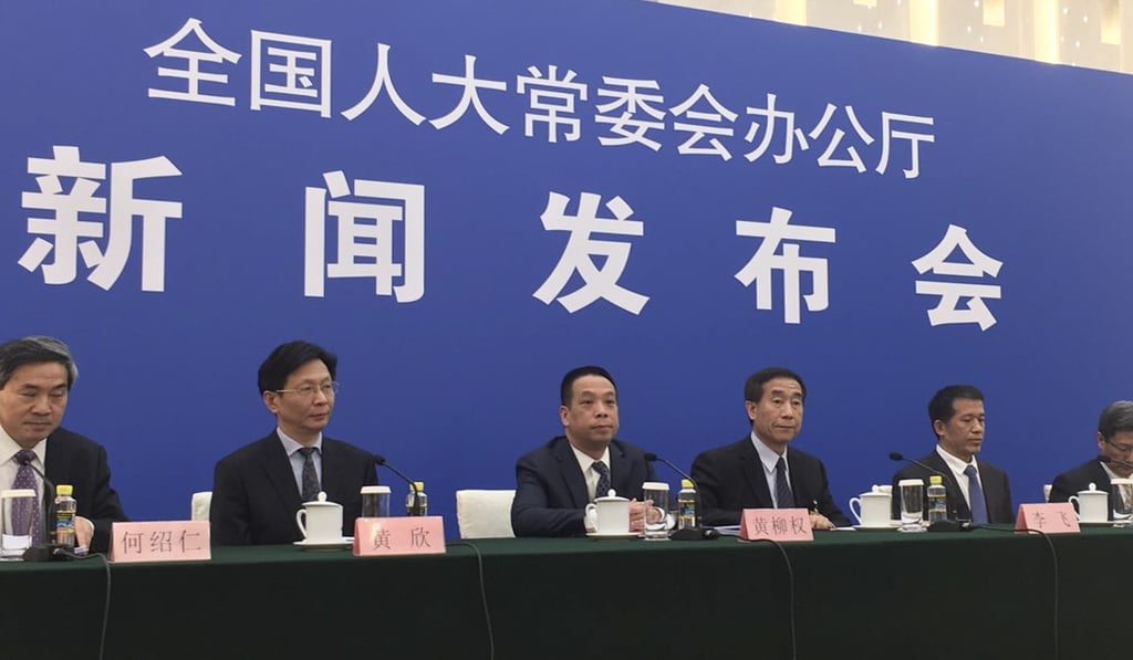 The National People’s Congress Standing Committee approved the plan on Wednesday. Photo: Phila Siu