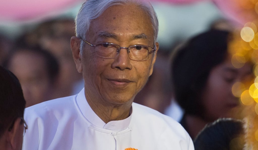 Myanmar President Htin Kyaw on New Year’s Day. Photo: AFP Myanmar President Htin Kyaw on New Year’s Day. Photo: AFP