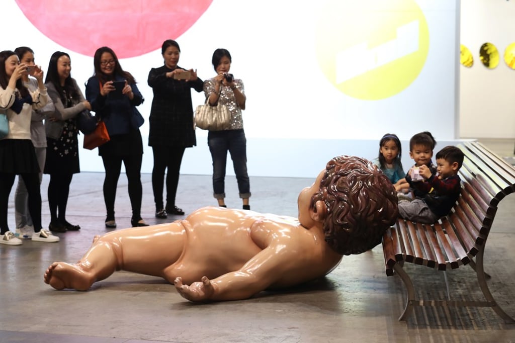 Putto (2015-2016), by Michael Parekowhai, at Art Basel Hong Kong 2017. Picture: Nora Tam