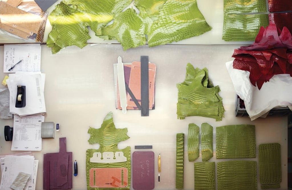 A shot from Hermès leather atelier. A shot from Hermès leather atelier.