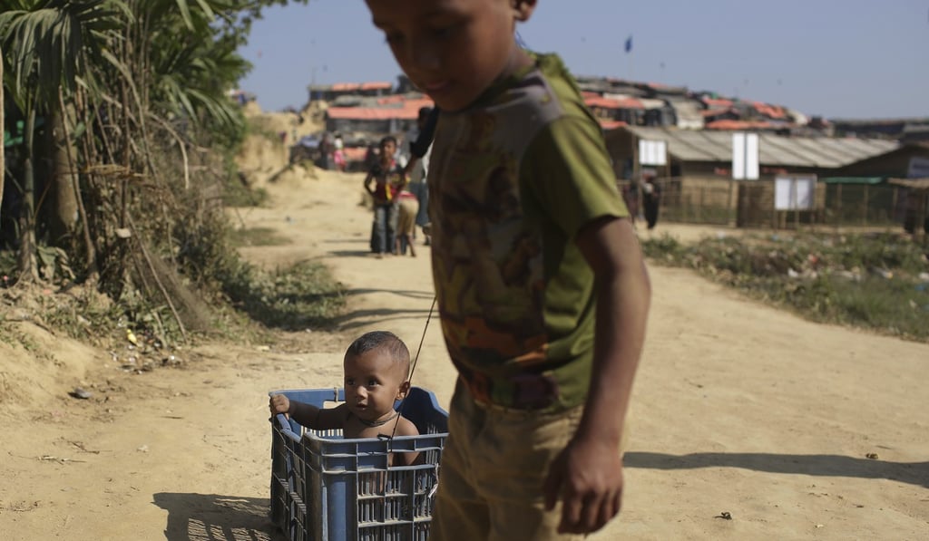 Rohingya Muslim children in the Jamtoli refugee camp in Bangladesh. Photo: AP Rohingya Muslim children in the Jamtoli refugee camp in Bangladesh. Photo: AP