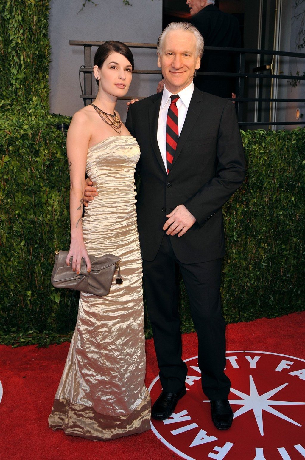Santa Maria and then-partner television personality Bill Maher attend the 2010 Vanity Fair Oscar Party in West Hollywood, California. Picture: AFP