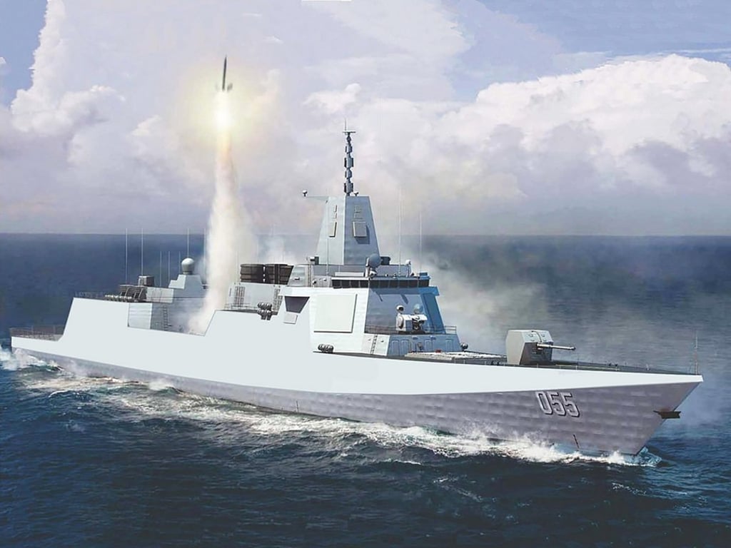 An artist’s impression of Type 055 destroyer with vertical missile launcher. Photo: Handout