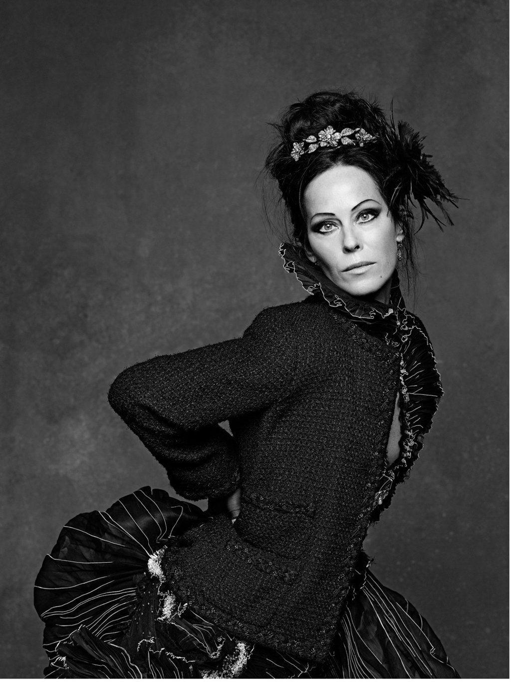 Amanda Harlech photographed by Karl Lagerfeld for The Little Black Jacket book in 2012. Photo: Karl Lagerfeld