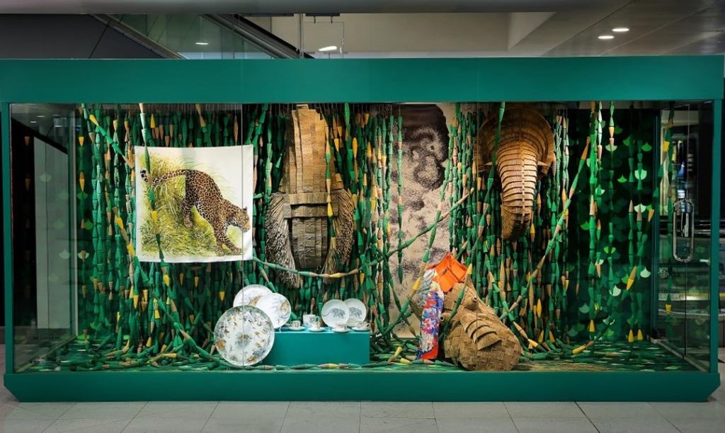 ‘Hybrids’ window display by French artist Lilian Daubisse.
