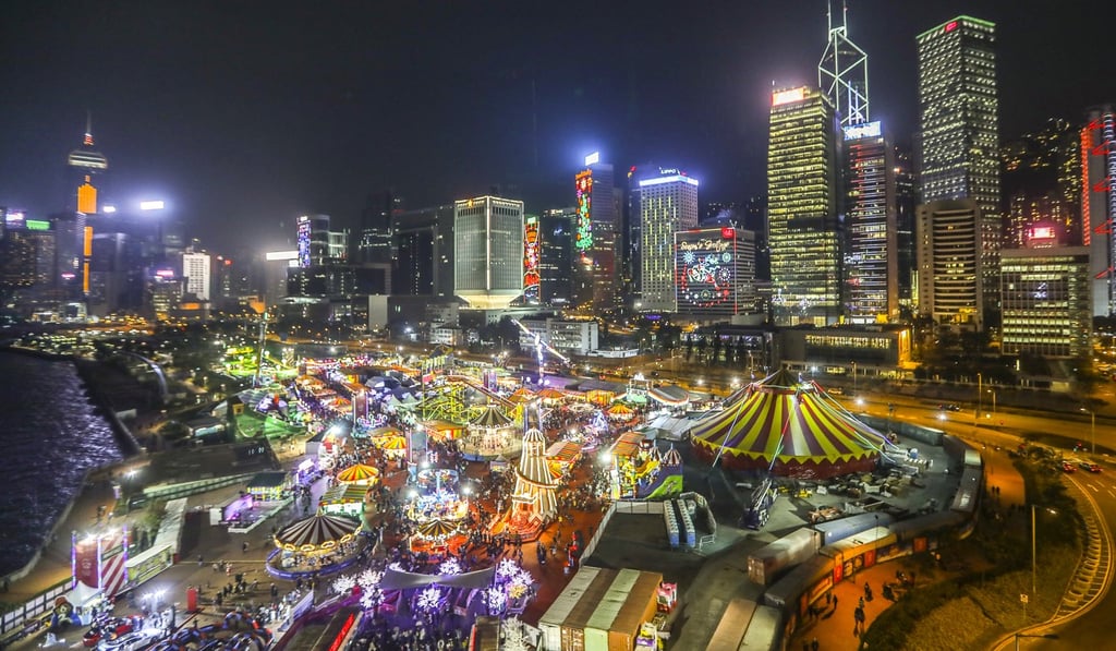 The site is currently in use for the annual AIA The Great European Carnival 2017 at the Central Harbourfront. Photo: Edward Wong