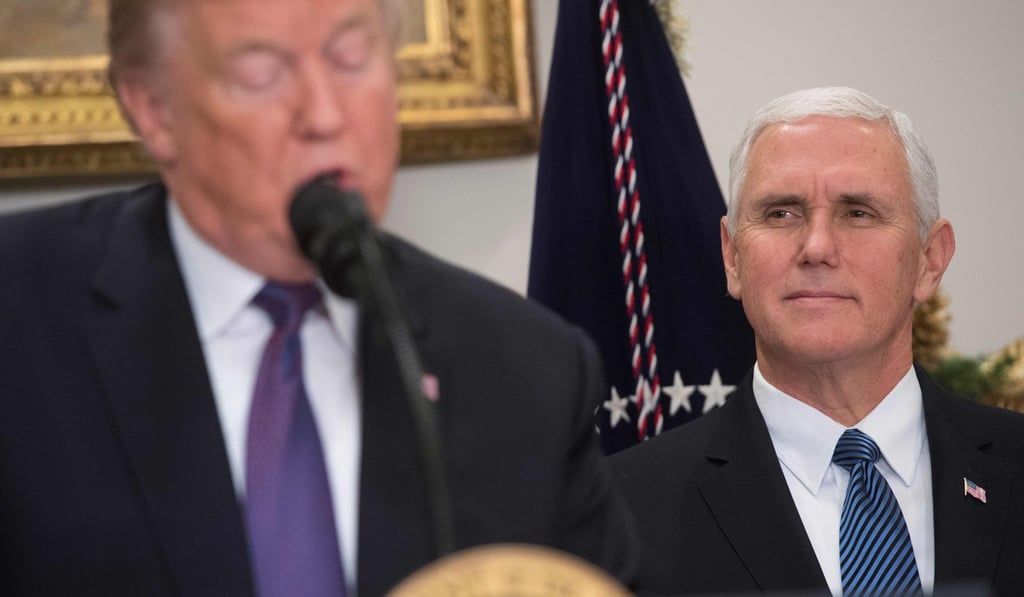 US President Donald Trump told South Korean President Moon Jae-in that US Vice-President Mike Pence would lead the American delegation to the Pyeongchang Winter Olympics in South Korea next month, the White House said. Photo: AFP