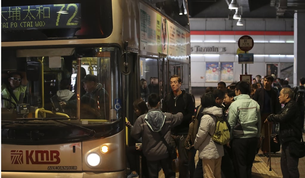 Passengers taking the bus at Sha Tin MTR station. Photo: Edward Wong