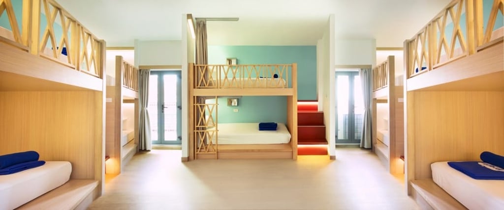 The interior of Lub d’s hostel in Siem Reap.