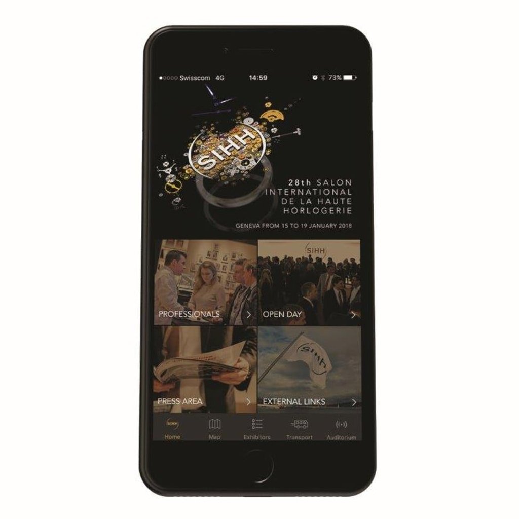 The interface of the newly updated SIHH 2018 smartphone app. The interface of the newly updated SIHH 2018 smartphone app.