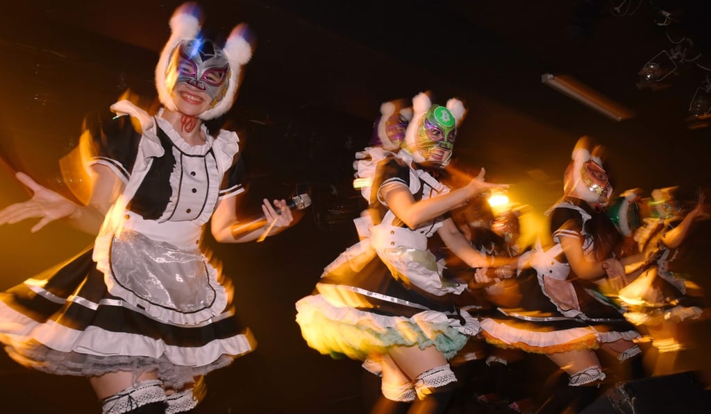 Female idol group Kasotsuka Shojo (Virtual Currency Girls) perform during a live stage show in Tokyo on January 12. Photo: AFP Female idol group Kasotsuka Shojo (Virtual Currency Girls) perform during a live stage show in Tokyo on January 12. Photo: AFP