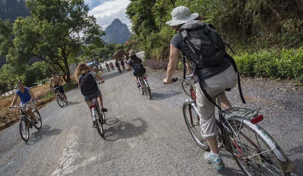 Travellers enjoy an adventure tour in Guilin by G Adventure.