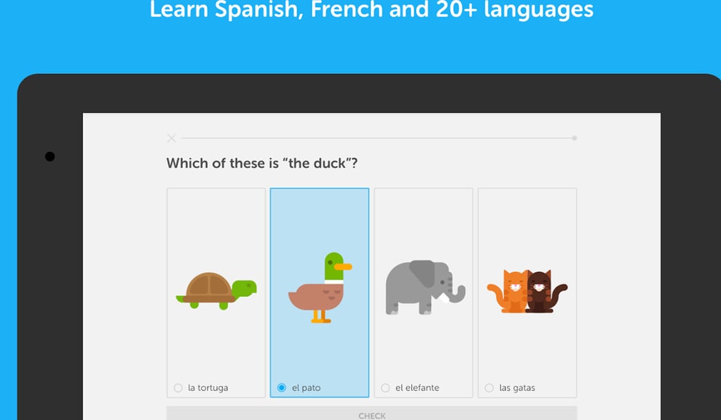 Duolingo promises to teach you a new language fast through interactive learning.