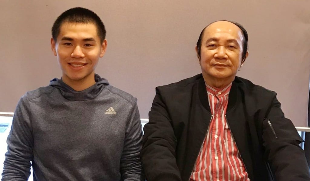 Oscar Chim with his grandfather Chim Pui-chung. Oscar works for the food and beverages company Americana Group in Dubai. Photo: Handout