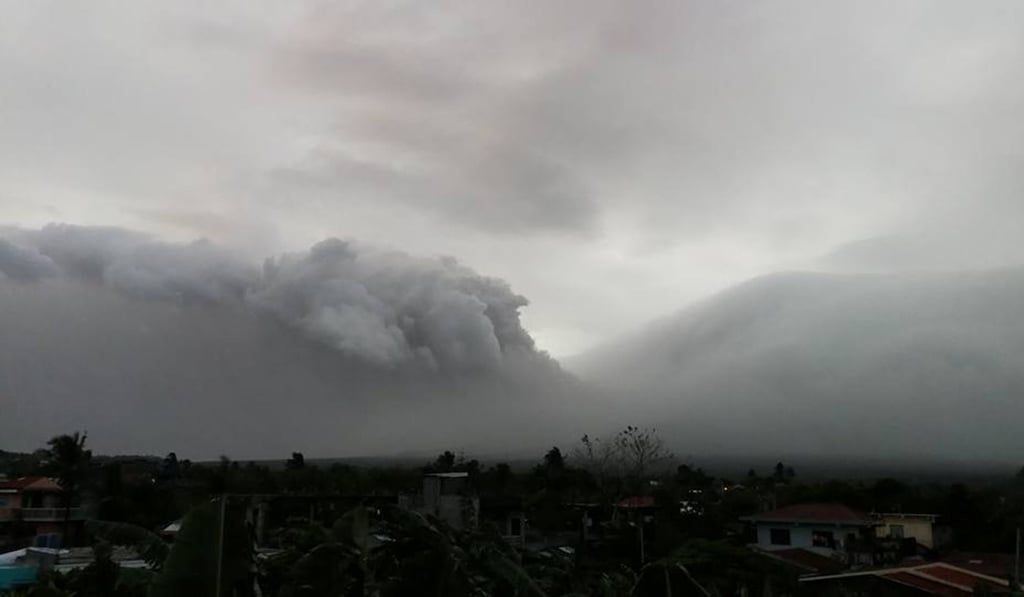 Steam rises from Mount Mayon in the Philippines on Tuesday, as authorities watch for signs of an explosive eruption. Photo: Reuters