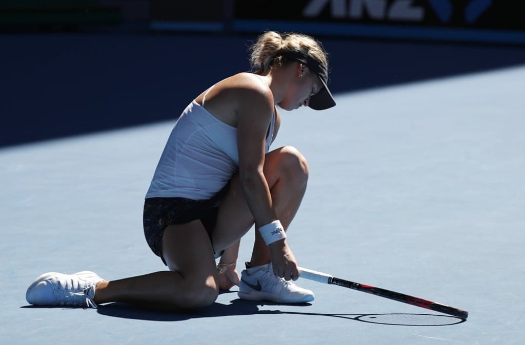 Jana Fett was 5-1 up in the third set. Photo: Reuters