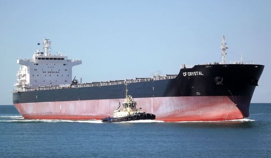 The 21 members of the Hong Kong-registered bulk freighter CF Crystal were rescued. Photo: Handout The 21 members of the Hong Kong-registered bulk freighter CF Crystal were rescued. Photo: Handout
