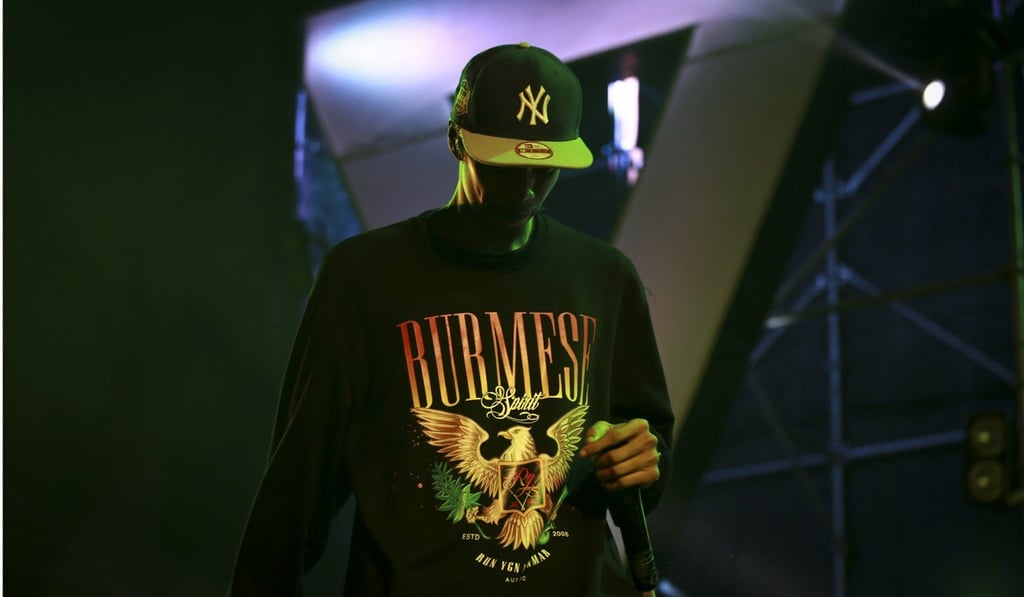 Hip hop band Lan Bar play their set at the Voice of Youth festival in Yangon, Myanmar. Photo: James Wendlinger