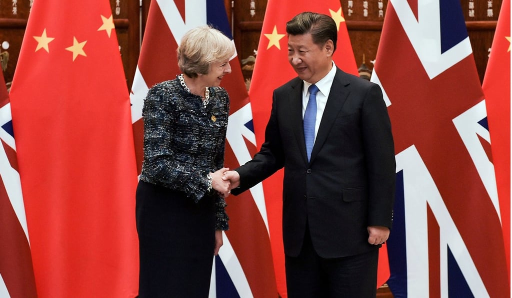 Chinese President Xi Jinping shakes hands with British Prime Minister Theresa May before their meeting at the West Lake State House on the sidelines of the G20 Summit, in Hangzhou, on September 5, 2016. China is very clear on what to ask for from the current British government. Photo: Reuters