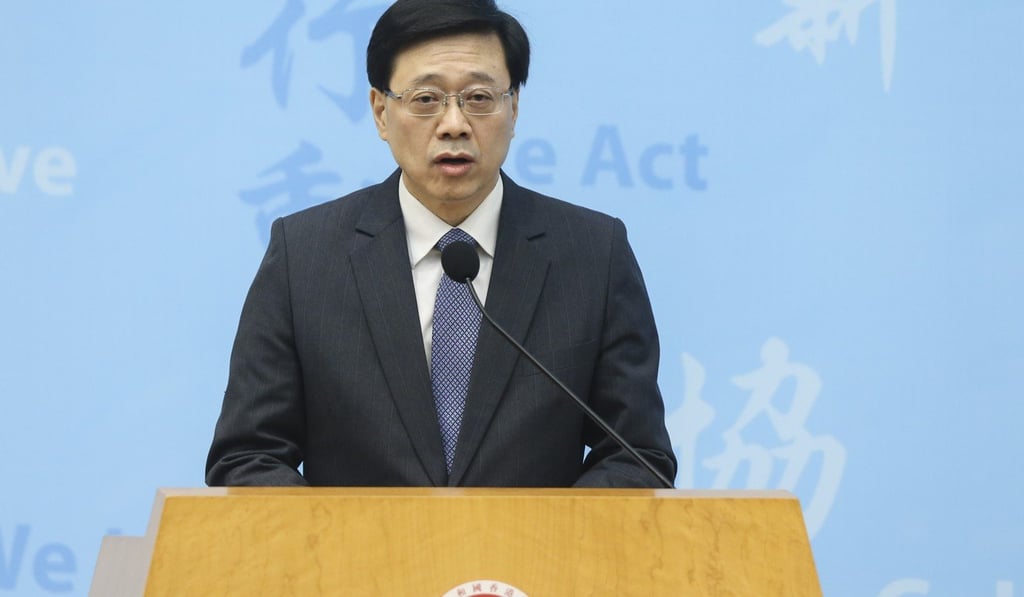 Secretary for Security John Lee met members of a police union. Photo: Sam Tsang
