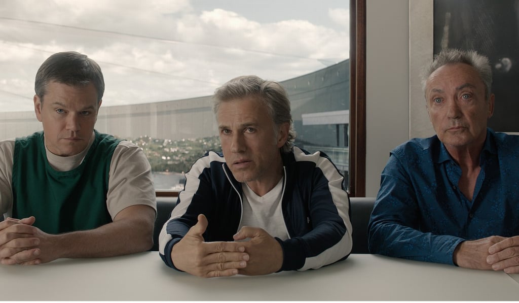 Matt Damon, Christoph Waltz and Udo Kier in a still from Downsizing. Matt Damon, Christoph Waltz and Udo Kier in a still from Downsizing.