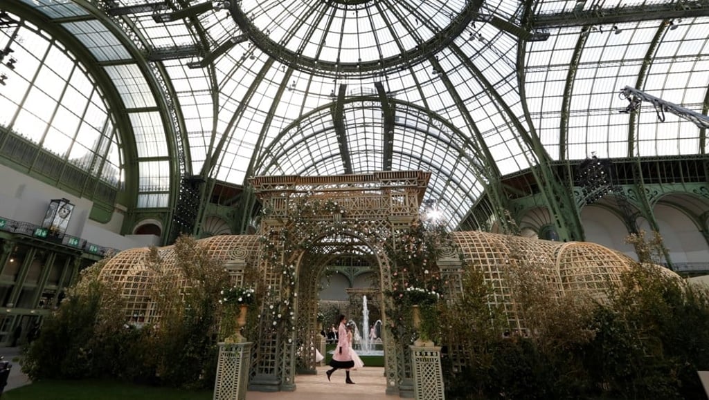 Karl Lagerfeld's collection for Chanel provided the latest opportunity to transform the Grand Palais in Paris. Photo: Reuters