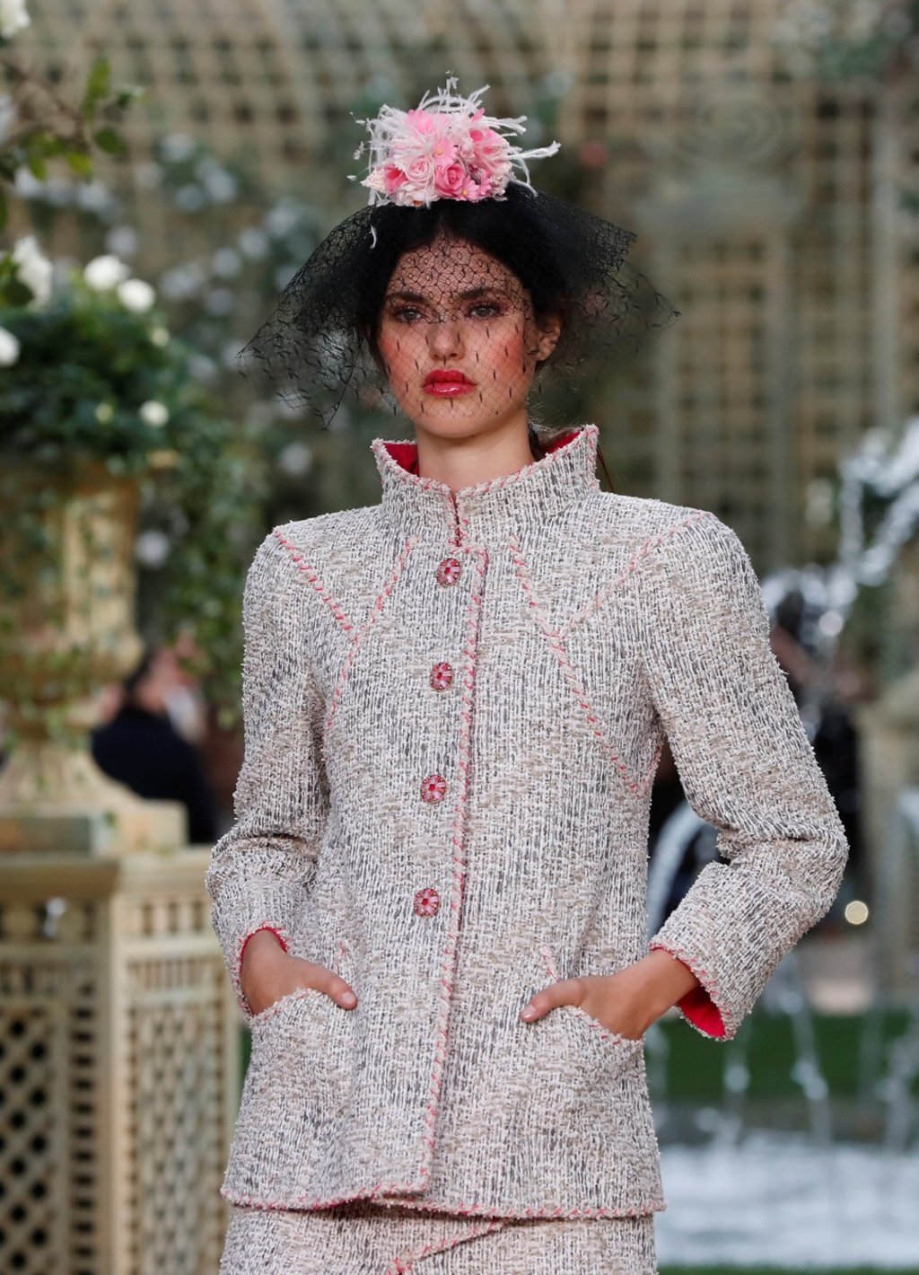 Lagerfeld reinterpreted Chanel’s iconic jacket for the Paris show. Photo: Reuters