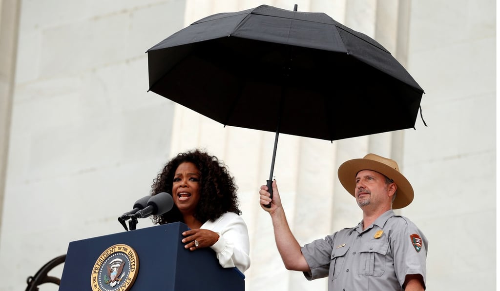 Oprah Winfrey speaks during the commemoration of the 50th anniversary of the March on Washington and Reverend Martin Luther King Jr’s “I have a dream” speech at the Lincoln Memorial in Washington, on August 28, 2013. Photo: Reuters