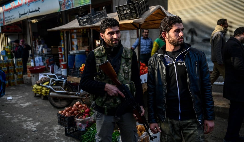 Turkish-backed Syrian rebel fighters in Azaz. Photo: AFP