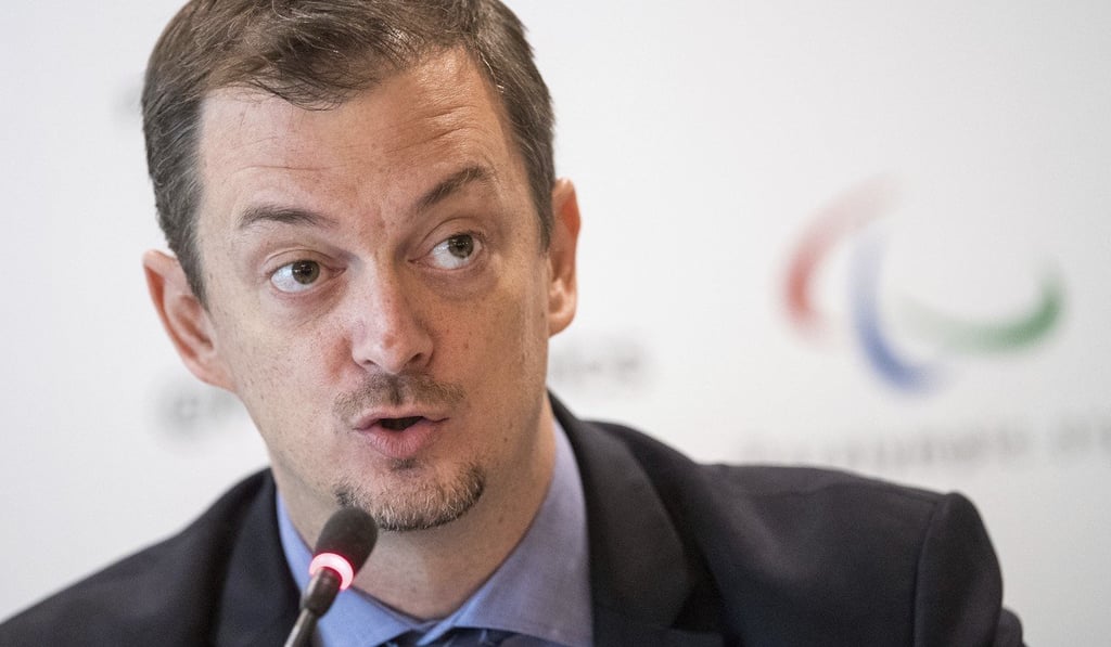 Andrew Parsons, President of the International Paralympic Committee, IPC, speaks during a press conference in Bonn, western Germany, on Monday. Russia's team was banned from the upcoming Pyeongchang Paralympics on Monday because of its doping past. Photo: DPA via AP) Andrew Parsons, President of the International Paralympic Committee, IPC, speaks during a press conference in Bonn, western Germany, on Monday. Russia's team was banned from the upcoming Pyeongchang Paralympics on Monday because of its doping past. Photo: DPA via AP)