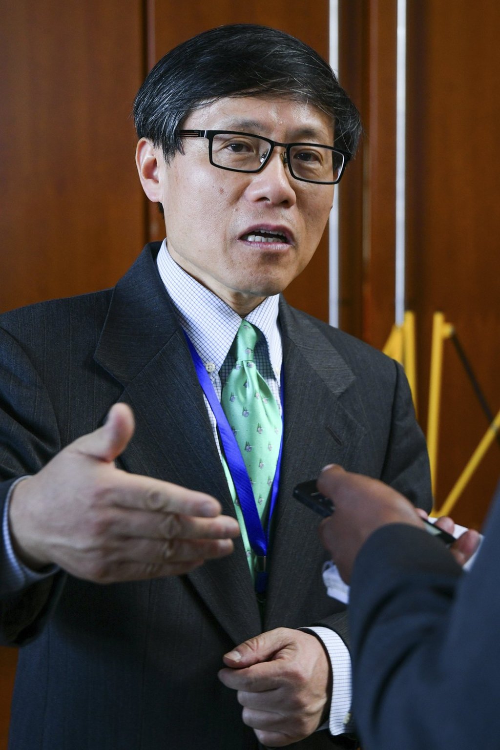 Chinese ambassador to the African Union Kuang Weilin at the AU summit in Addis Ababa on Monday. Photo: EPA