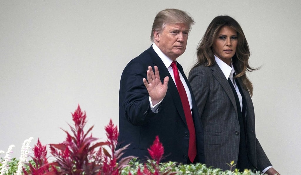 President Donald Trump walks along the White House Colonnade with first lady Melania Trump on his way to board the Marine One helicopter on the South Lawn of the White House in Washington in this October file photo. Photo: Agence France-Presse President Donald Trump walks along the White House Colonnade with first lady Melania Trump on his way to board the Marine One helicopter on the South Lawn of the White House in Washington in this October file photo. Photo: Agence France-Presse