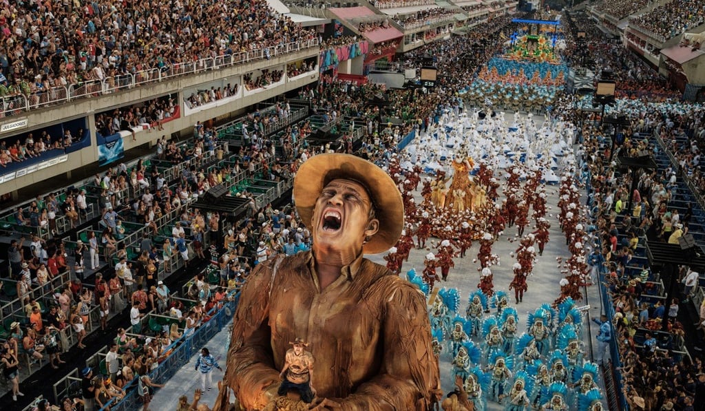 Revellers of the Portela Samba School, the champion of the 2017 Rio Carnival, perform in the Champions' Parade at the Sambadrome in Rio de Janeiro, in March 2017. Picture: AFP