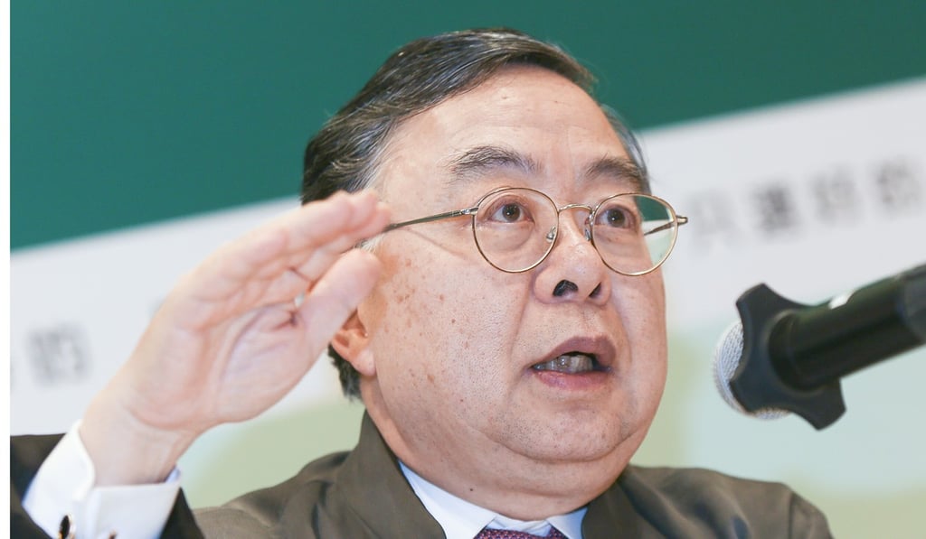 Chairman of Hang Lung Properties, Ronnie Chan Chi-chung, speaks on the company’s 2017 earnings. Photo: Xiaomei Chen