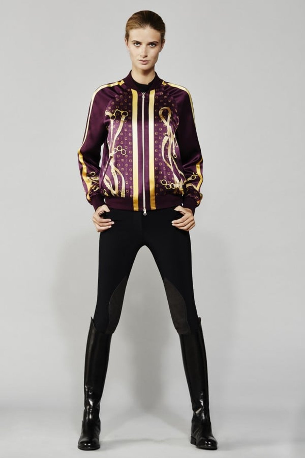 Miasuki elevates traditional equestrian-wear with bold prints and fine fabrics. Miasuki elevates traditional equestrian-wear with bold prints and fine fabrics.