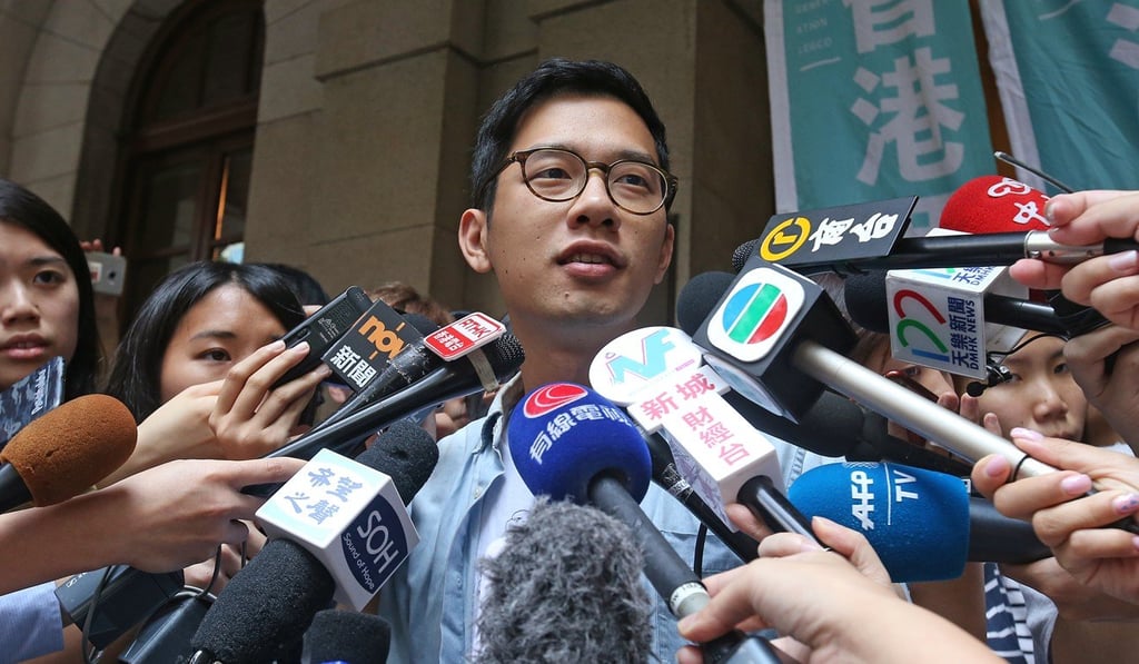 Agnes Chow’s fellow Demosisto party member Nathan Law Kwun-chung was disqualified from his seat in the Legislative Council for improperly taking the oath of office. Photo: David Wong