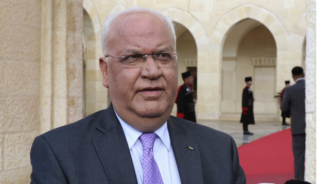 Saeb Erekat after a meeting between Palestinian President Mahmoud Abbas and Jordan's King Abdullah II said the two sides agreed to coordinate positions and that Saeb Erekat after a meeting between Palestinian President Mahmoud Abbas and Jordan's King Abdullah II said the two sides agreed to coordinate positions and that