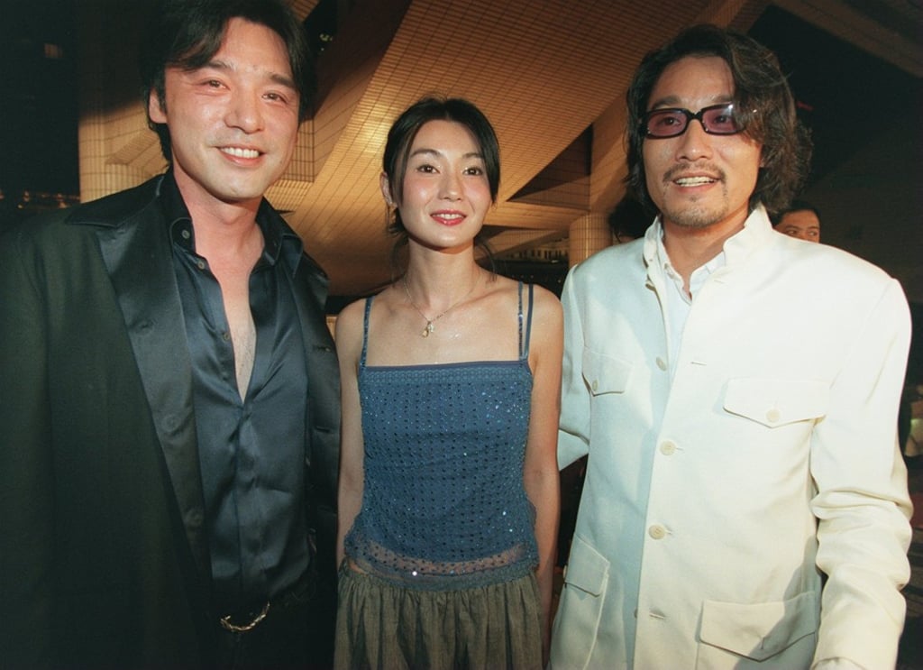 (From left) Kenny Bee, Maggie Cheung Man-yuk and Leung arriving at the 18th Hong Kong Film Awards in 1998. Photo: Dickson Lee