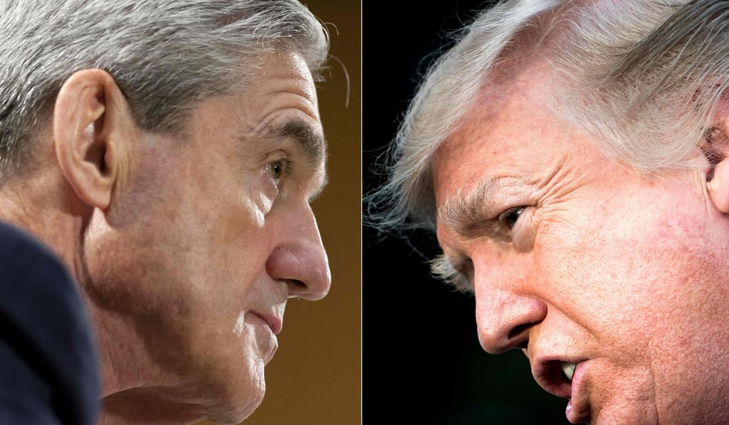 FBI Director Robert Mueller and US President Donald Trump. Mueller is leading the investigation into collusion between the US president's election campaign and Russia. Photo: AFP FBI Director Robert Mueller and US President Donald Trump. Mueller is leading the investigation into collusion between the US president's election campaign and Russia. Photo: AFP