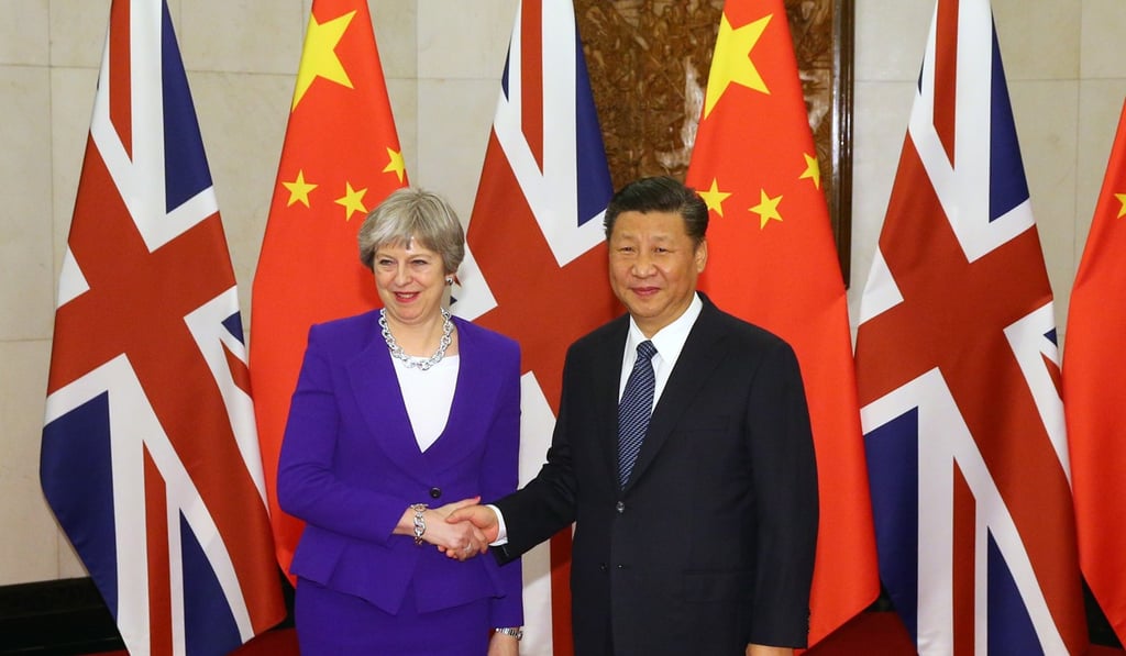President Xi Jinping and Theresa May signed more than US$12 billion in trade deals. Photo: AP President Xi Jinping and Theresa May signed more than US$12 billion in trade deals. Photo: AP