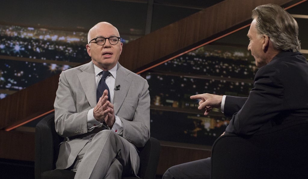 In a photo provided by HBO, author Michael Wolff is interviewed by Bill Maher on HBO's “Real Time with Bill Maher” on January 19, in Los Angeles. Photo: AP
