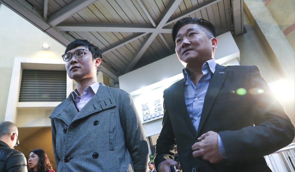 Ventus Lau (left) and James Chan, both disqualified from the Legislative Council by-election. Photo: K. Y. Cheng
