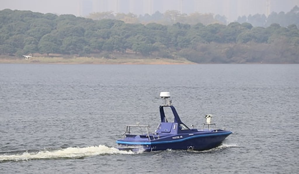 The Huster-68 carried out a patrol around the Songmushan Reservoir last month. Photo: Handout