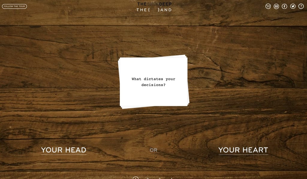 If you are feeling explorative – Theand.us What: Created by The Skin Deep, the documentary THE { } AND explores the emotions of real couples by getting them to ask each other honest questions about their relationship. On the website, you can watch the videos of all the couples, and have a go at the questions with your partner. Why: It may surprise you and your partner how much more you can learn about each other. Sitting down to talk about the connection the two of you share may be more vital than you think in this digital age.
