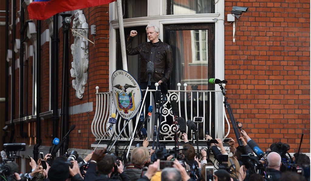 Assange (pictured in May last year) is wanted for skipping a bail hearing in the UK related to a rape allegation made in Sweden. The Swedish case has been withdrawn, but a UK appeal court has refused to drop the warrant for skipping the hearing. Assange fears that if arrested he will be turned over to the US. Photo: EPA-EFE